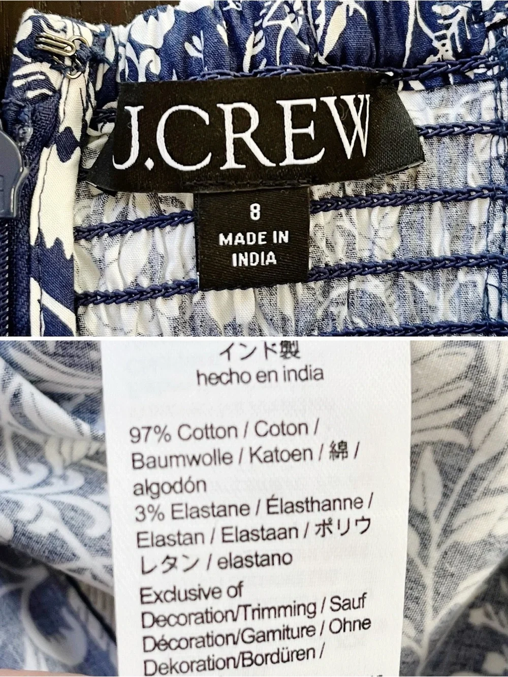 BOGO! J. Crew Puff-Sleeve Cotton Poplin Squareneck Top in Mermaid Floral Size 8